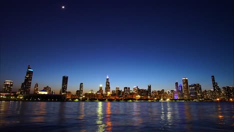 a day to night timelapse of the chicago skyline in the heart of summer.