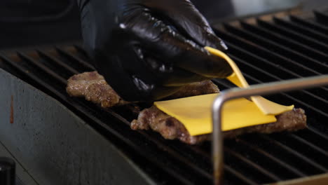 cheeseburger perfection: melting cheese on a juicy patty