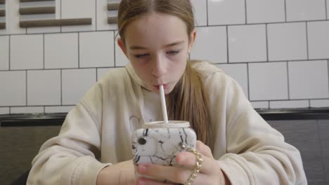 niña prestando atención a las aplicaciones de redes sociales