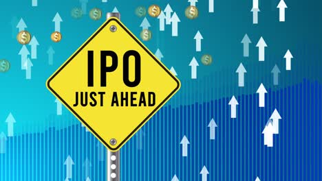 ipo just ahead, road sign - "ipo just ahead" 4k resolution