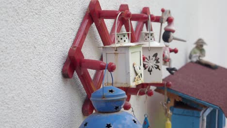 rustic vintage lanterns hanging on a wooden wall