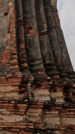 slow pan across weathered historical temple ruins