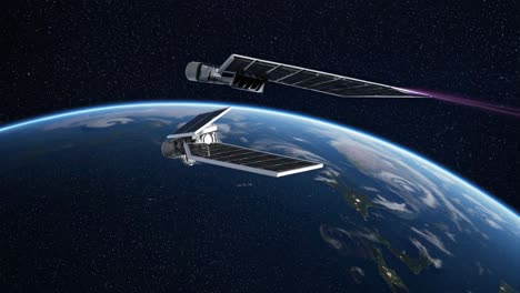 satellites orbiting earth