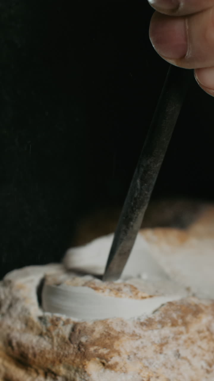 tallado de piedra en progreso