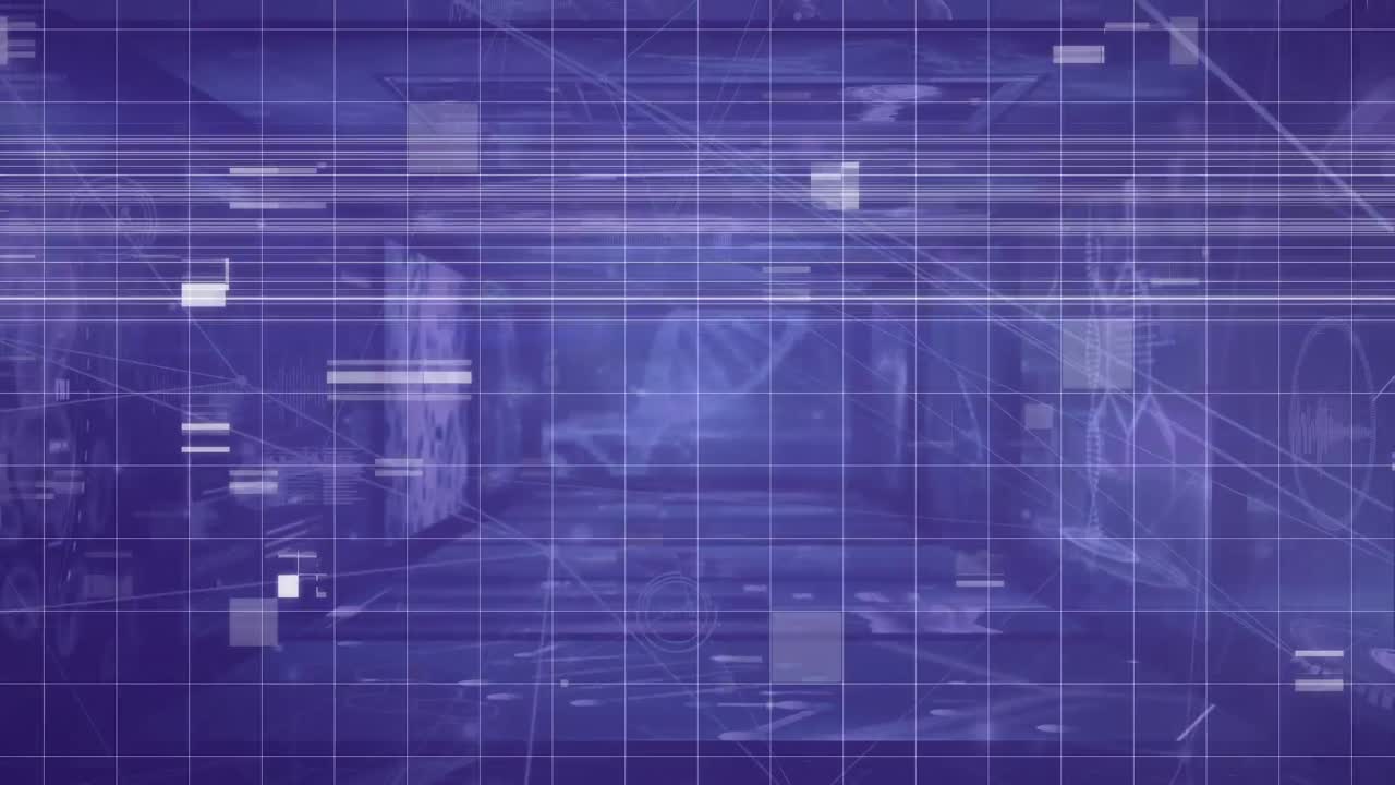 모양의 애니메이션 및 연결 네트워크를 통해 데이터 처리