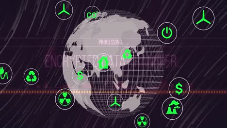 Animation-of-ecology-and-green-energy-icons-over-globe