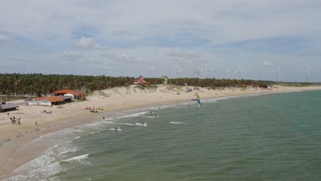 Ilha-Do-Guajiru,-Una-Zona-De-Aguas-Tranquilas-Famosa-Y-Popular-En-Brasil-Para-El-Kitesurf