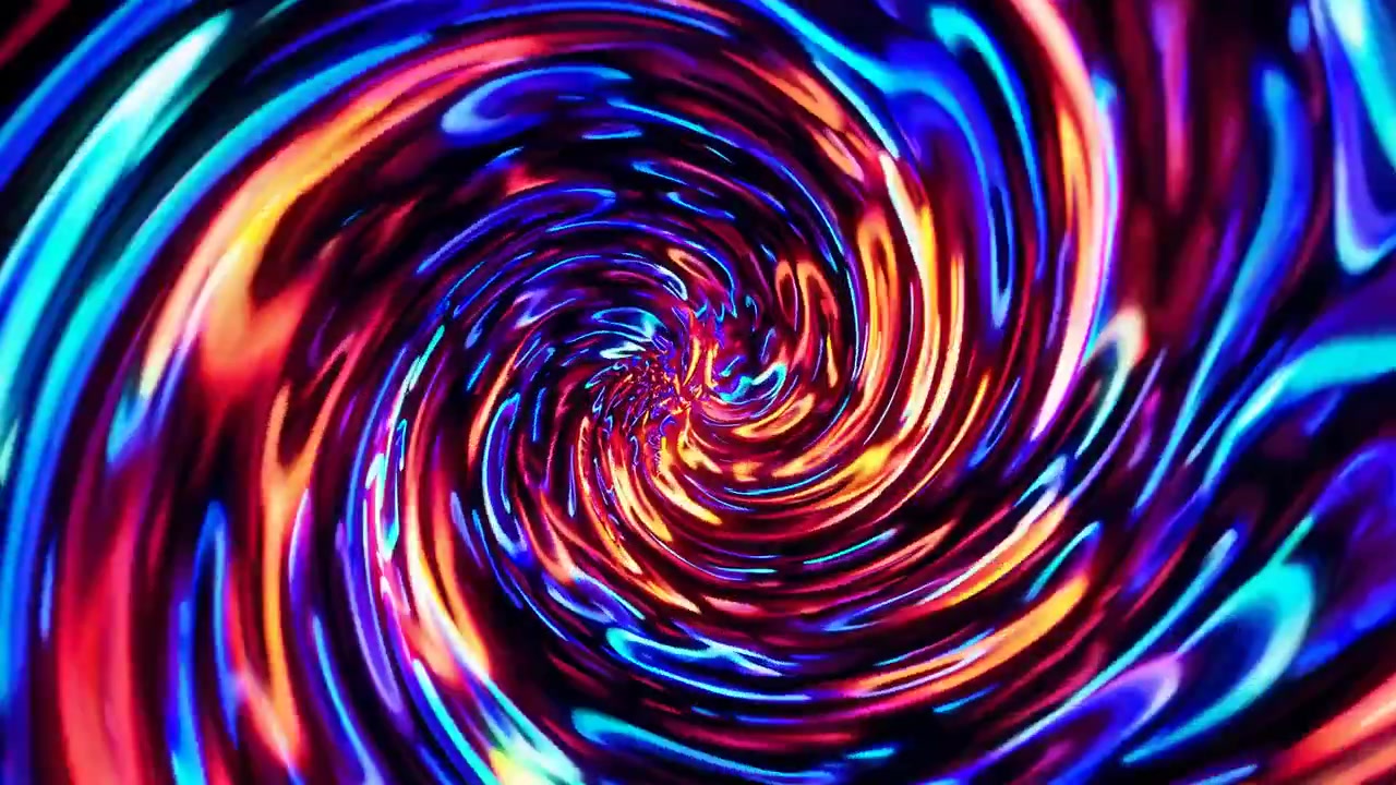 Vortice astratto dinamico di colori neon vivaci