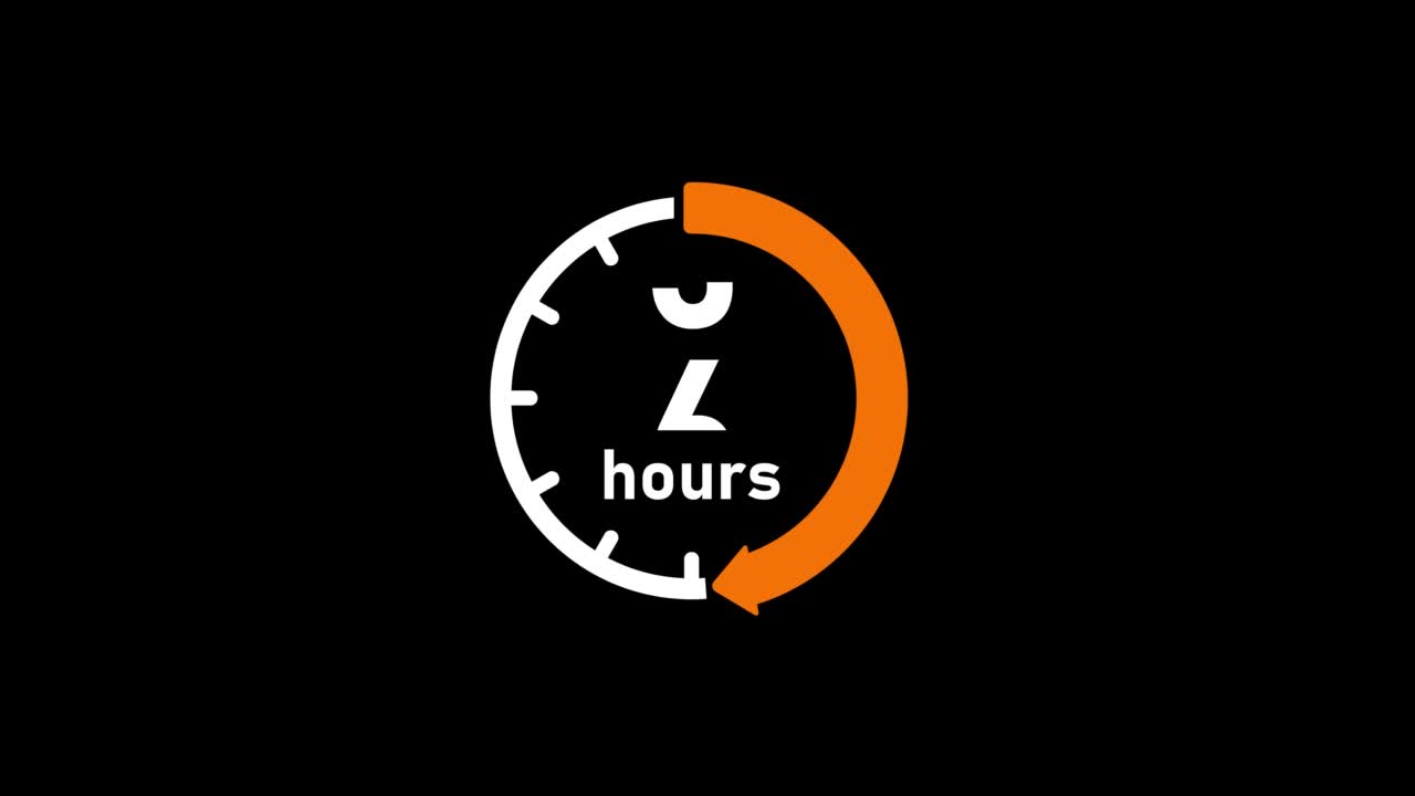 Clock , timer (time passage , waiting time) animation (4K) | 6 hours