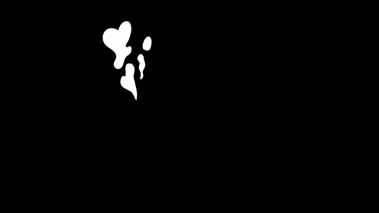 Dynamisk animation af hvide væskestænk og dråber