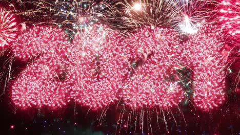 New-year-eve-Christmas-fireworks-with-numbers-2020-from-volleys.