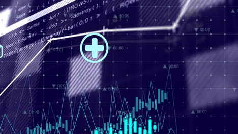 medical data processing over financial graphs and coding animation