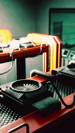 close-up of a server rack in a data center