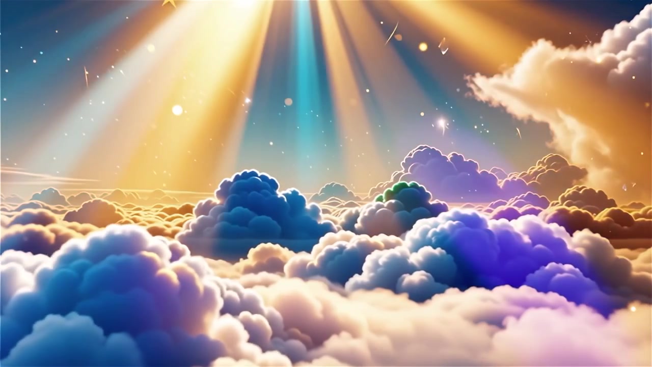 Christian Heavenly Light Worship Background