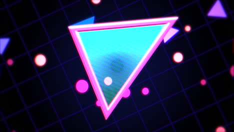Bewegung-Retro-Dreiecke-Abstrakten-Hintergrund