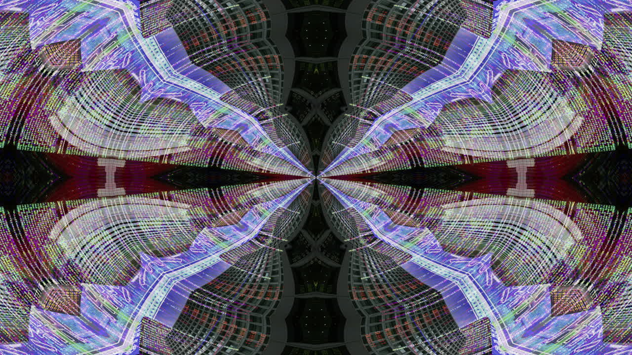 timelapse of tokyo city scene and skyline made into abstract fisheye tiny planet