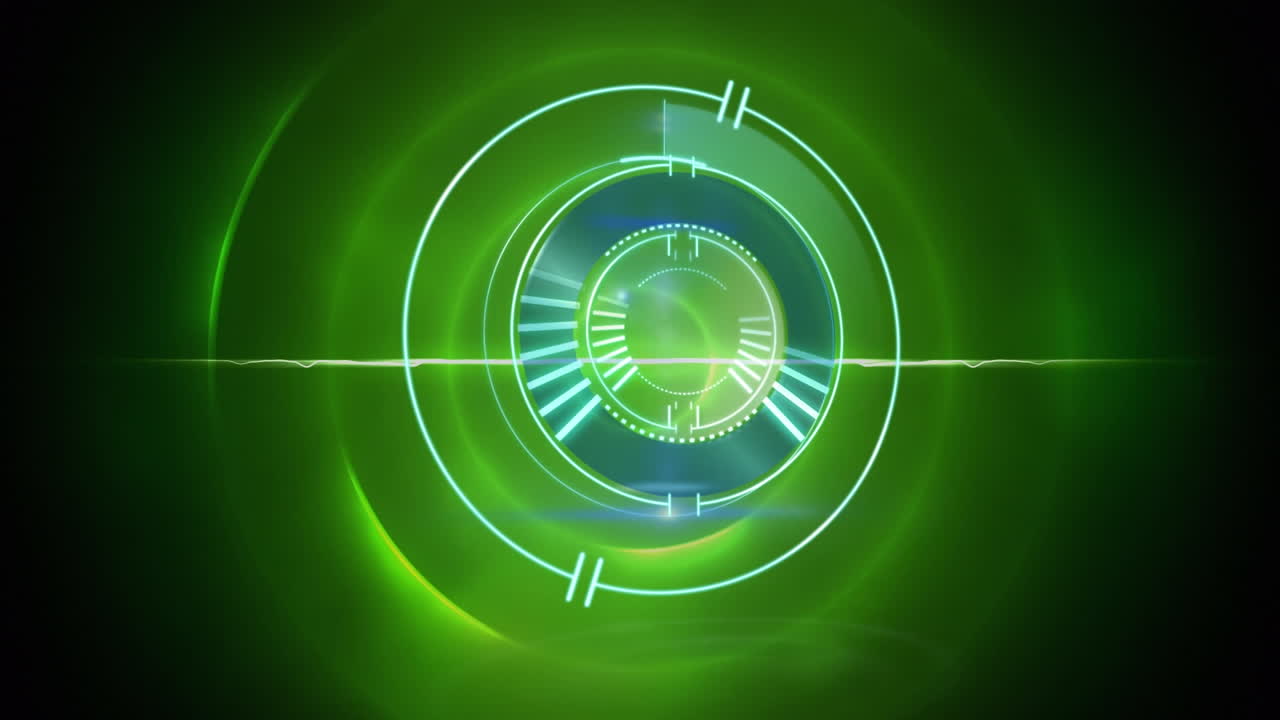 Animation of scope scanning over green circles