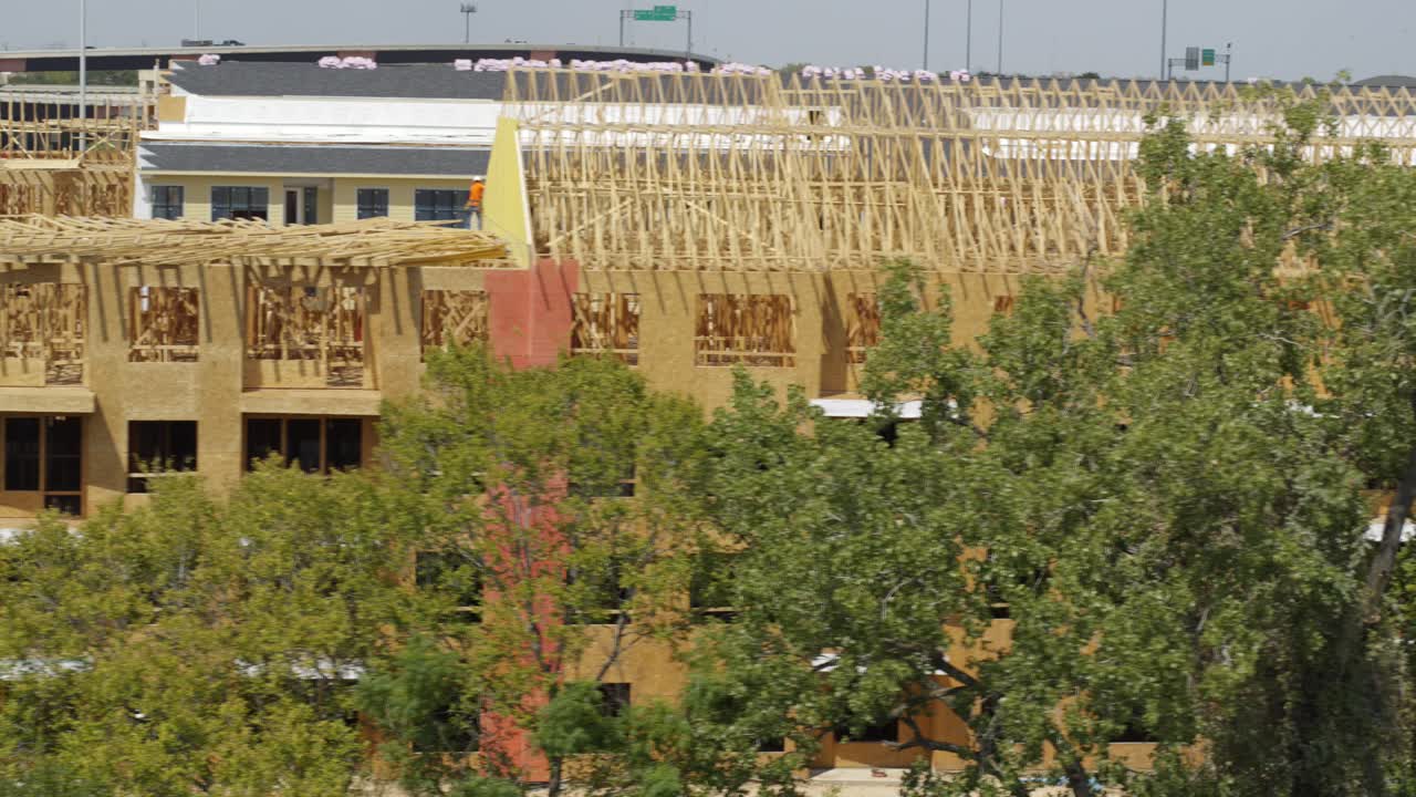 텍사스 주 휴스턴 의 새로운 주택 개발 의 공중 전망