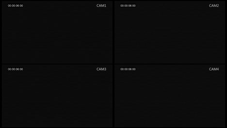 pantalla de cuatro cámaras de cctv
