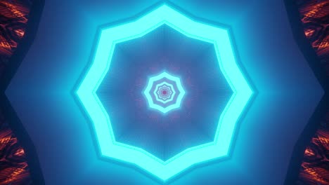 animation representing spiritual enlightenment through healing blue symbols emitting from the center