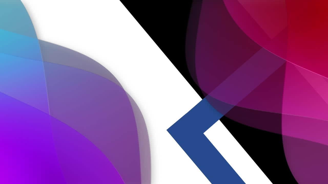 animación de patrones de ondas multicolores con formas geométricas sobre un fondo blanco