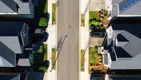 4k aerial drone shot overlooking local portland, oregon suburban neighborhood