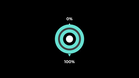 Pie-Chart-0-to-100%-Percentage-Infographics-Loading-Circle-Ring-or-Transfer,-Download-Animation-with-alpha-channel.