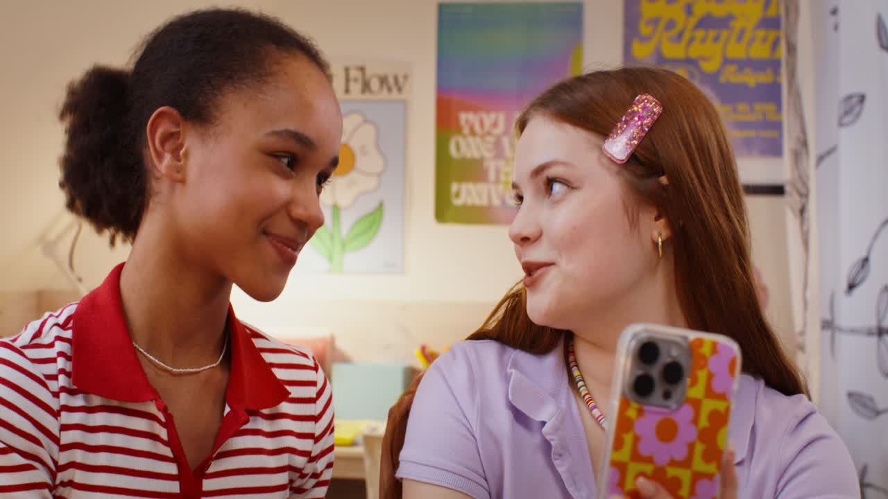 chicas adolescentes pasando tiempo juntas