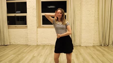 talented teenage female dancer dancing