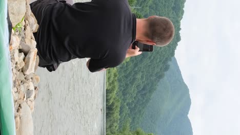 a beautiful view from a tent on the bank of a raging mountain river a beautiful view from a tent on the bank of a raging mountain river the beauty of the ukrainian carpathians