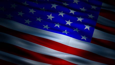3d render usa dense flag fabric wavers, perfect loop for background