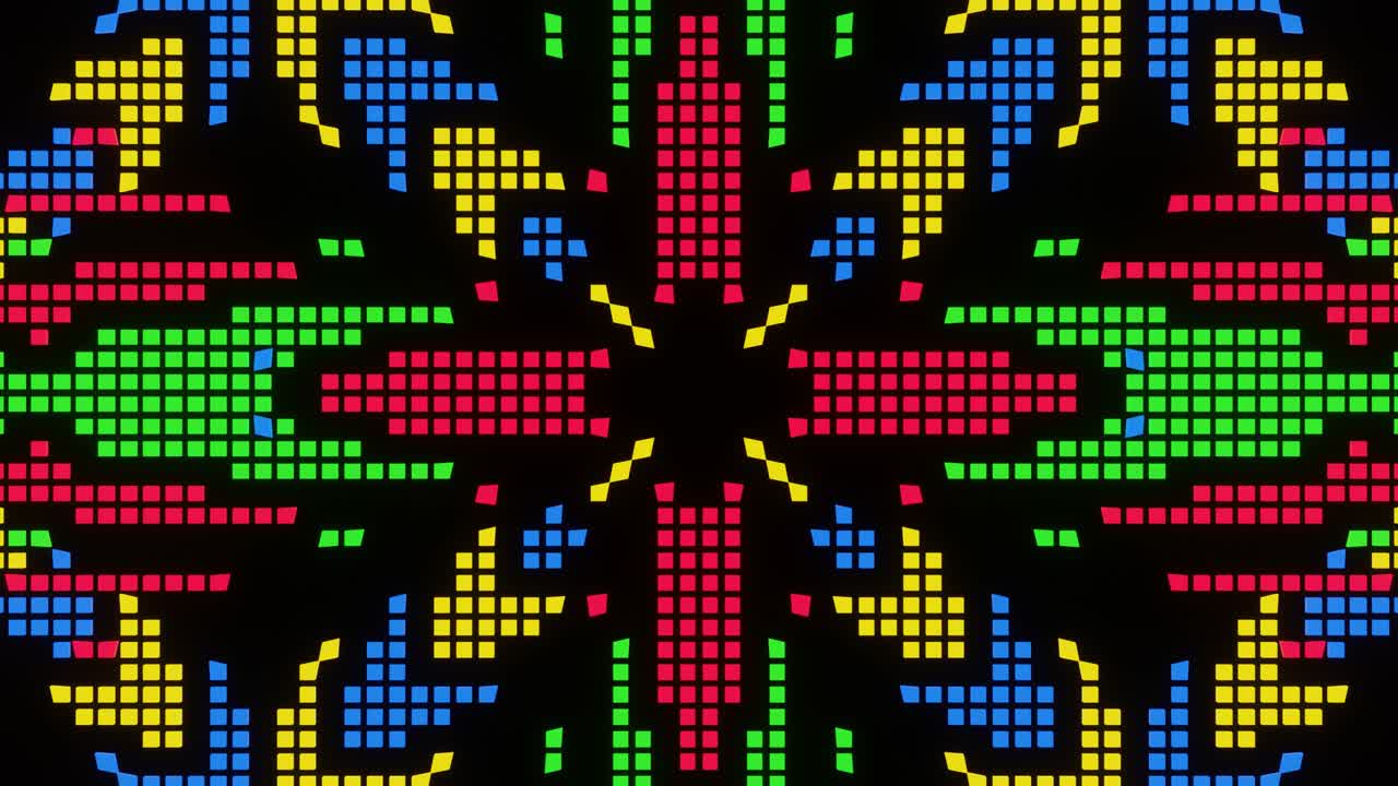animación en bucle de vj del mosaico de píxeles ver17