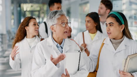 Doctor,-student-and-conversation-in-hospital