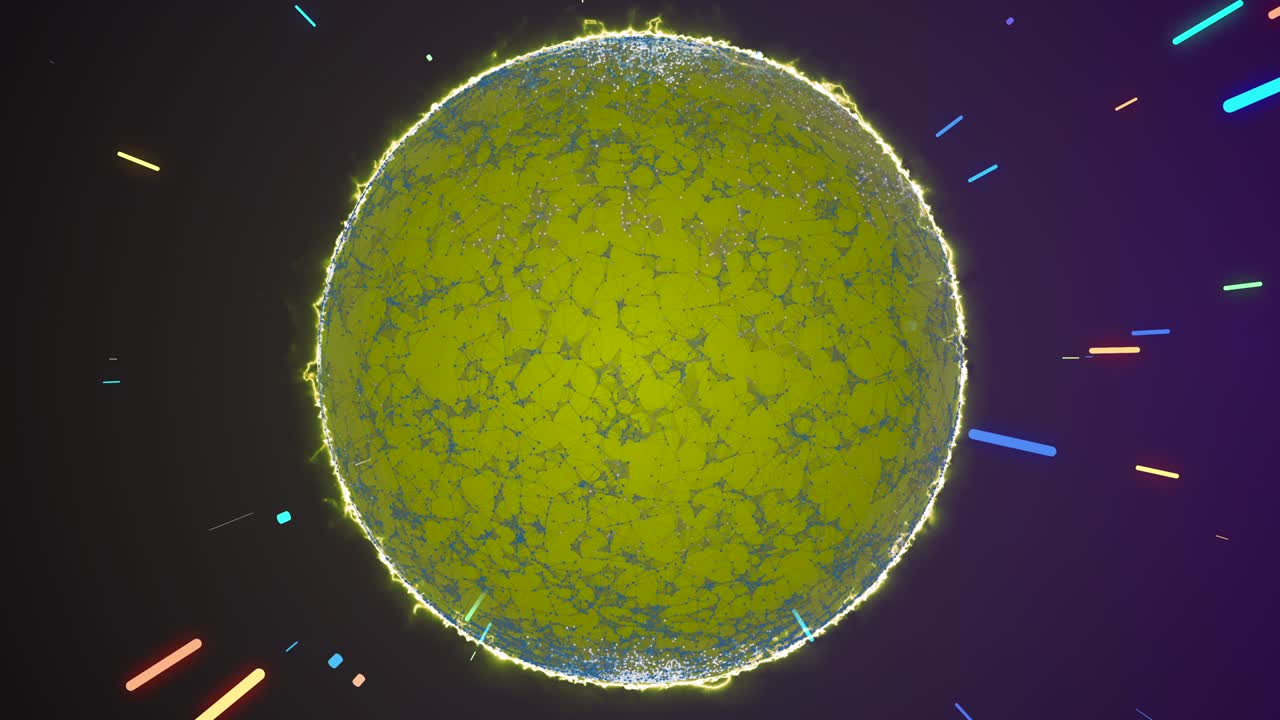 renderizado 3d abstracto de una célula de virus o un microorganismo de gérmenes bajo microscopio sobre un fondo oscuro.