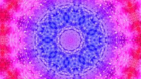 fondo en bucle de estilo low poly abstracto. animación 3d sin costuras en 4k. colores de gradiente modernos. superficie azul roja low poly con geometría circular v1