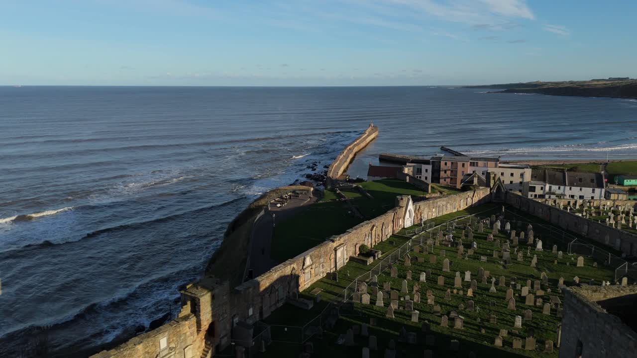 St Andrews cathedral aerial view