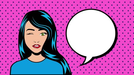 la cara de la mujer del pop art