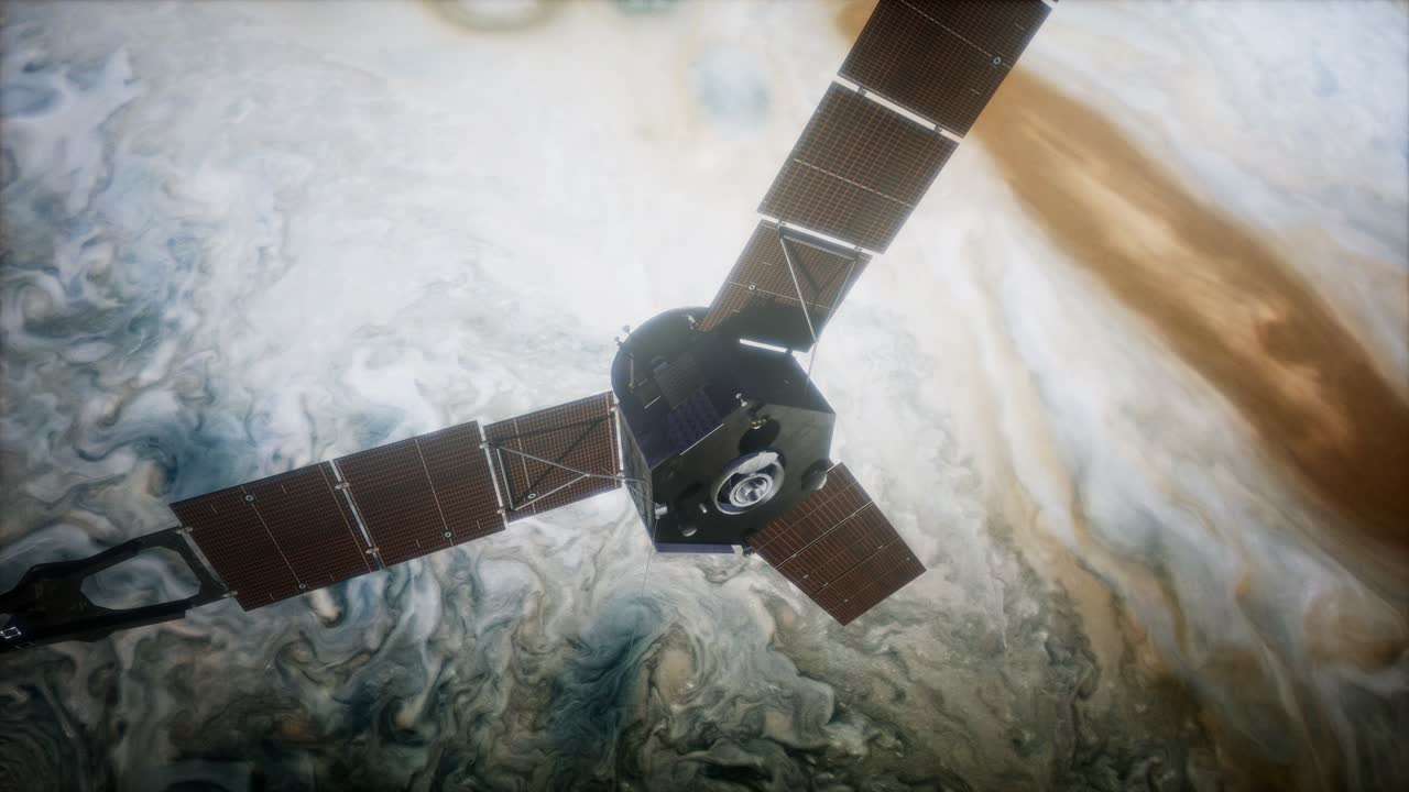 Juno-satellit i kredsløb om Jupiter