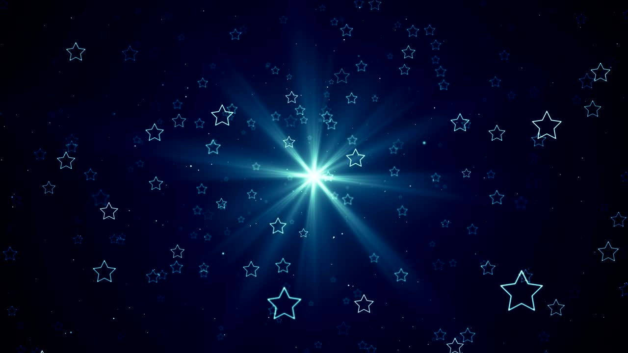 입자 별 파란 먼지 추상적인 빛 보케 모션 제목 영화적 배경 루프