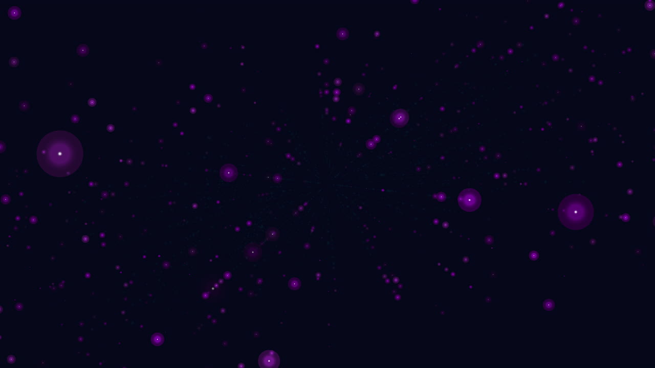 Dynamic purple background with whirling white dots
