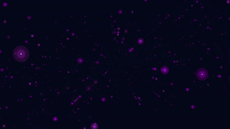 fondo púrpura dinámico con puntos blancos giratorios