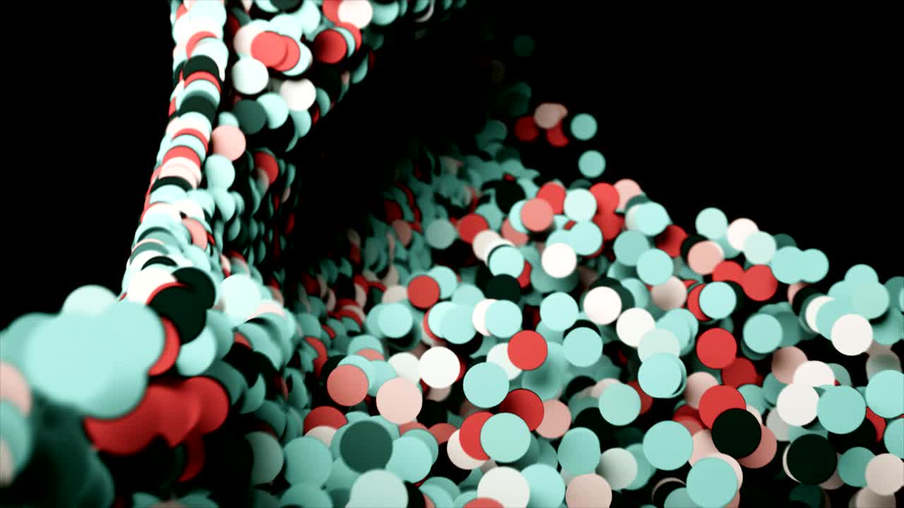 красочные бумажные круги протекают по раме.