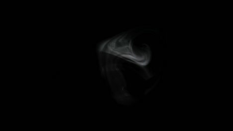 Cámara-Lenta-De-Fondo-Negro-De-Humo-Blanco-Abstracto