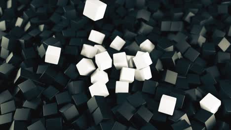 abstract black and white cubes