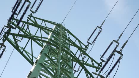 high voltage pylon with its power lines - easy way how to transfer electricity to long distance