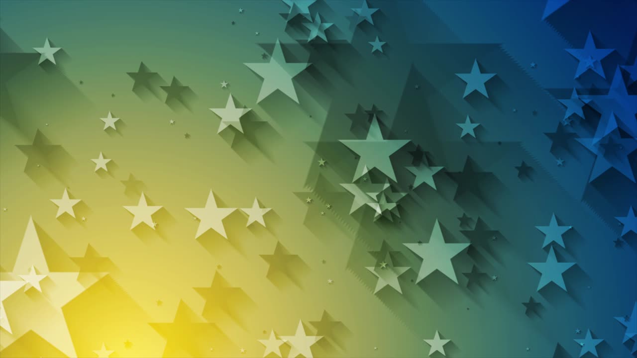 fondo de movimiento estelar abstracto azul y amarillo