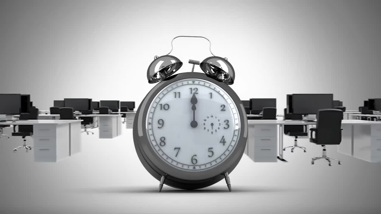 el reloj hace tictac en la oficina