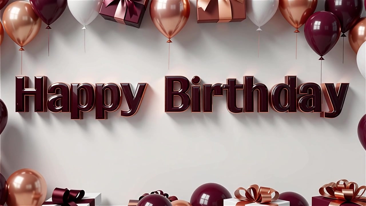 Sfondo di compleanno con palloncini e regali
