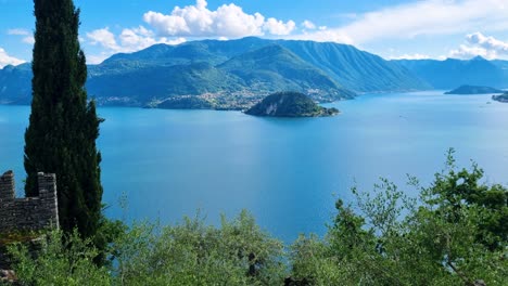 stunning view of a lake surrounded by mountains
