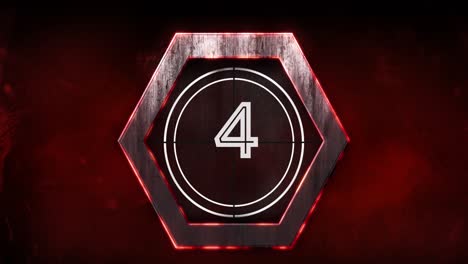 Animation-of-countdown-on-red-background